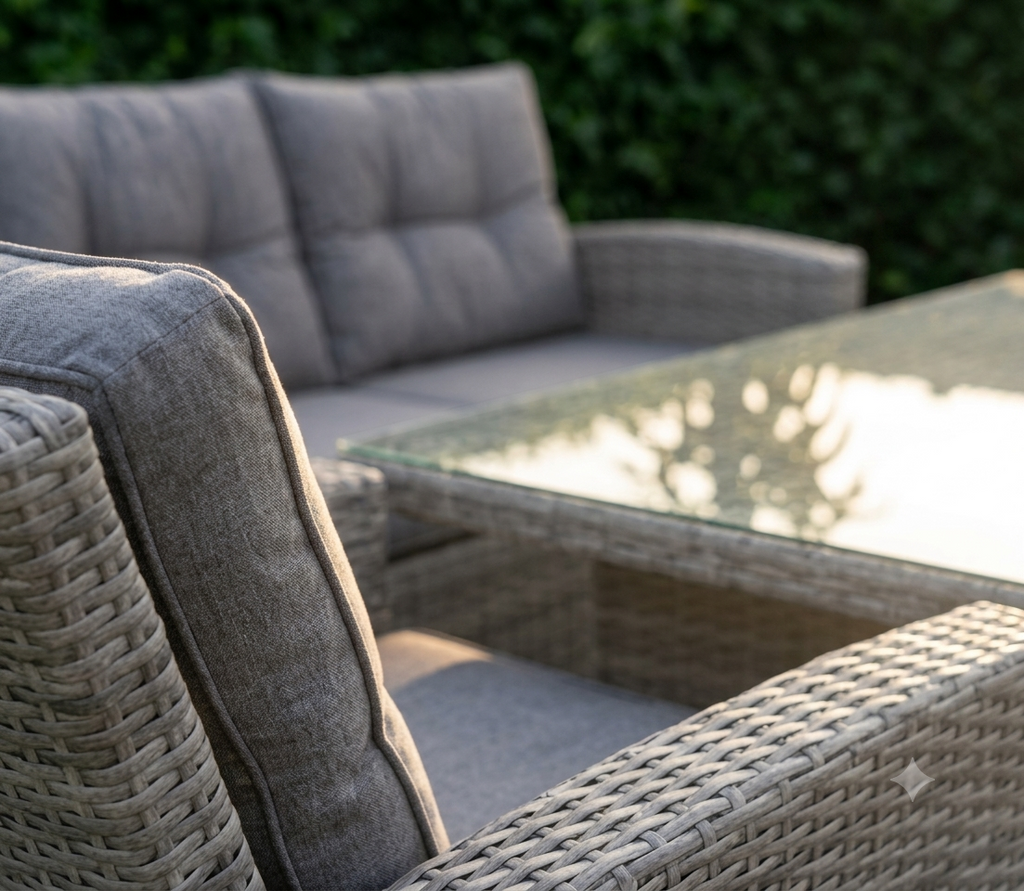 Kwalitatieve Wicker Tuinset – Uitstekende Staat