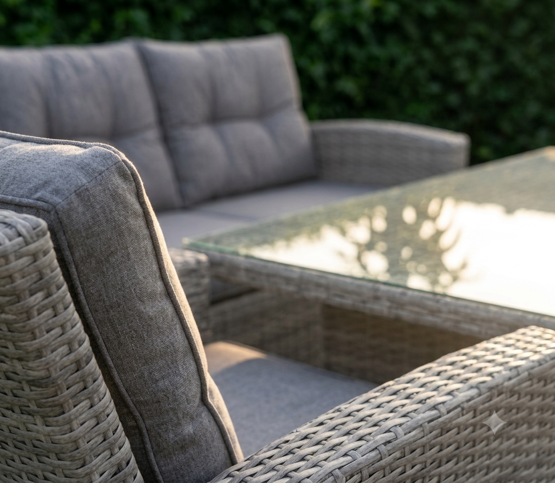 Kwalitatieve Wicker Tuinset – Uitstekende Staat