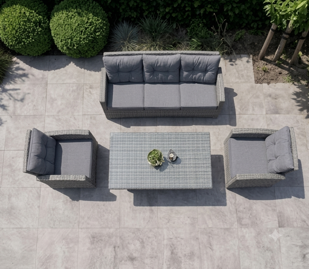 Kwalitatieve Wicker Tuinset – Uitstekende Staat
