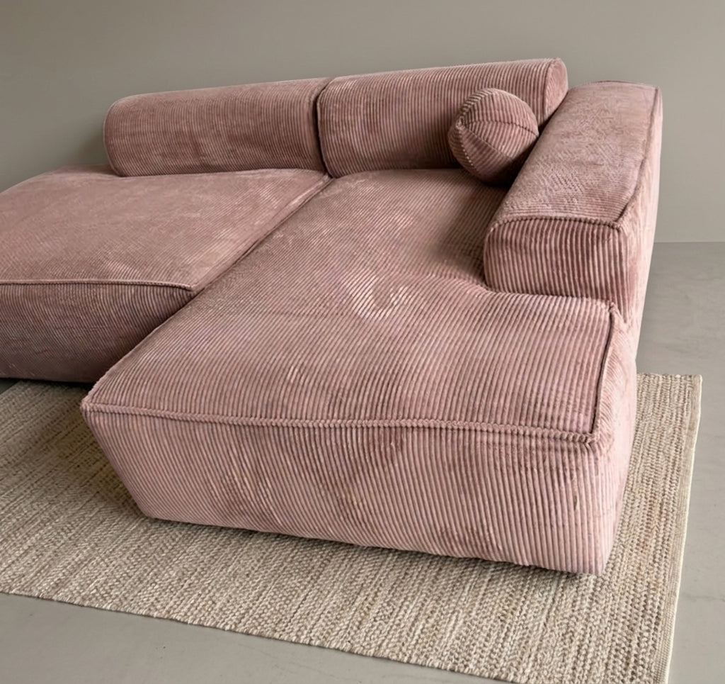 Nieuw! SIA HOME hoekbank ribstof taupe