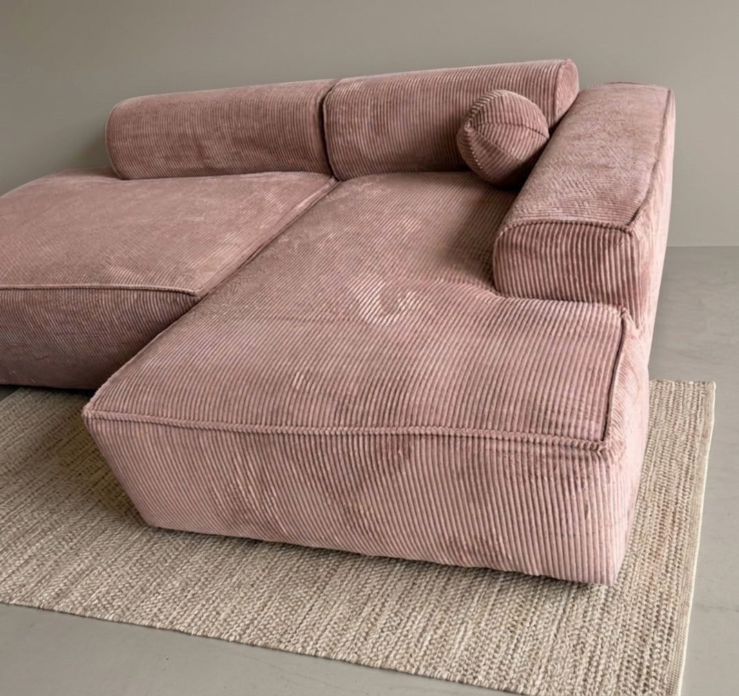 Nieuw! SIA HOME hoekbank ribstof taupe