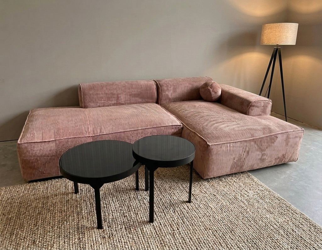Nieuw! SIA HOME hoekbank ribstof taupe