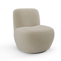 Nieuw! Jena-draaifauteuil 360° met taupe boucléstof